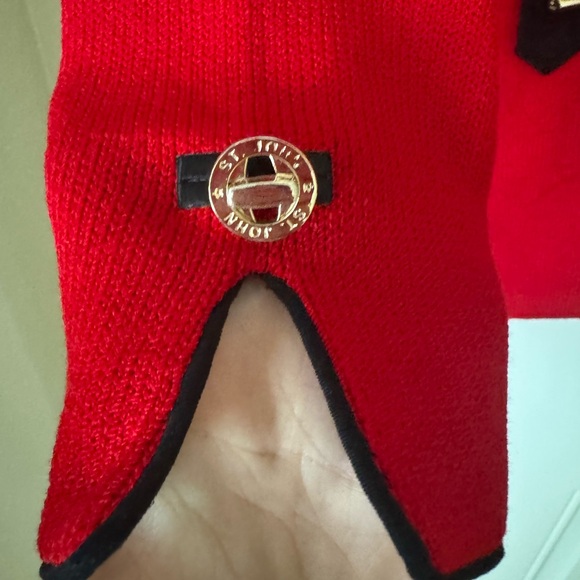 St. John Vintage Red Knit Blazer - Picture 6 of 7